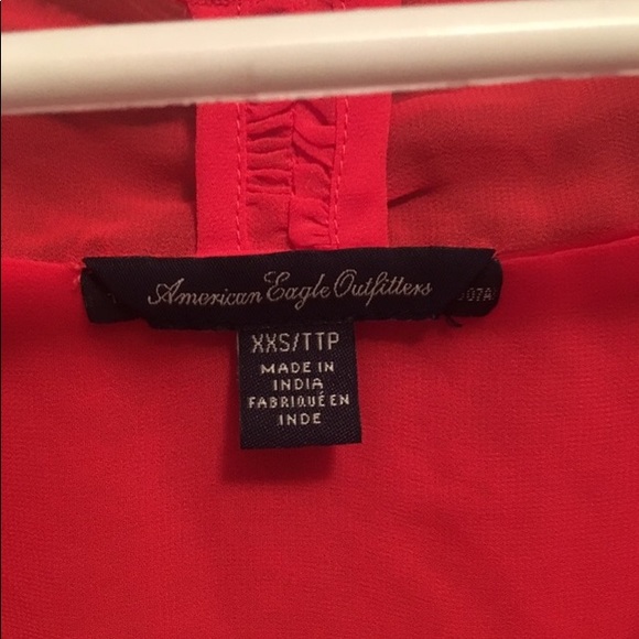 Red/Pink Sheer top - Picture 3 of 5